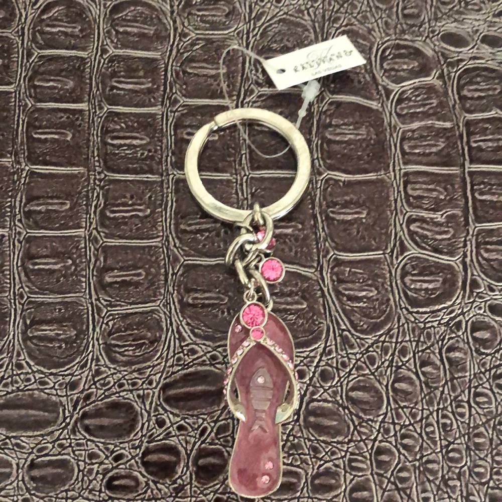 Pink Flip flop Keychain